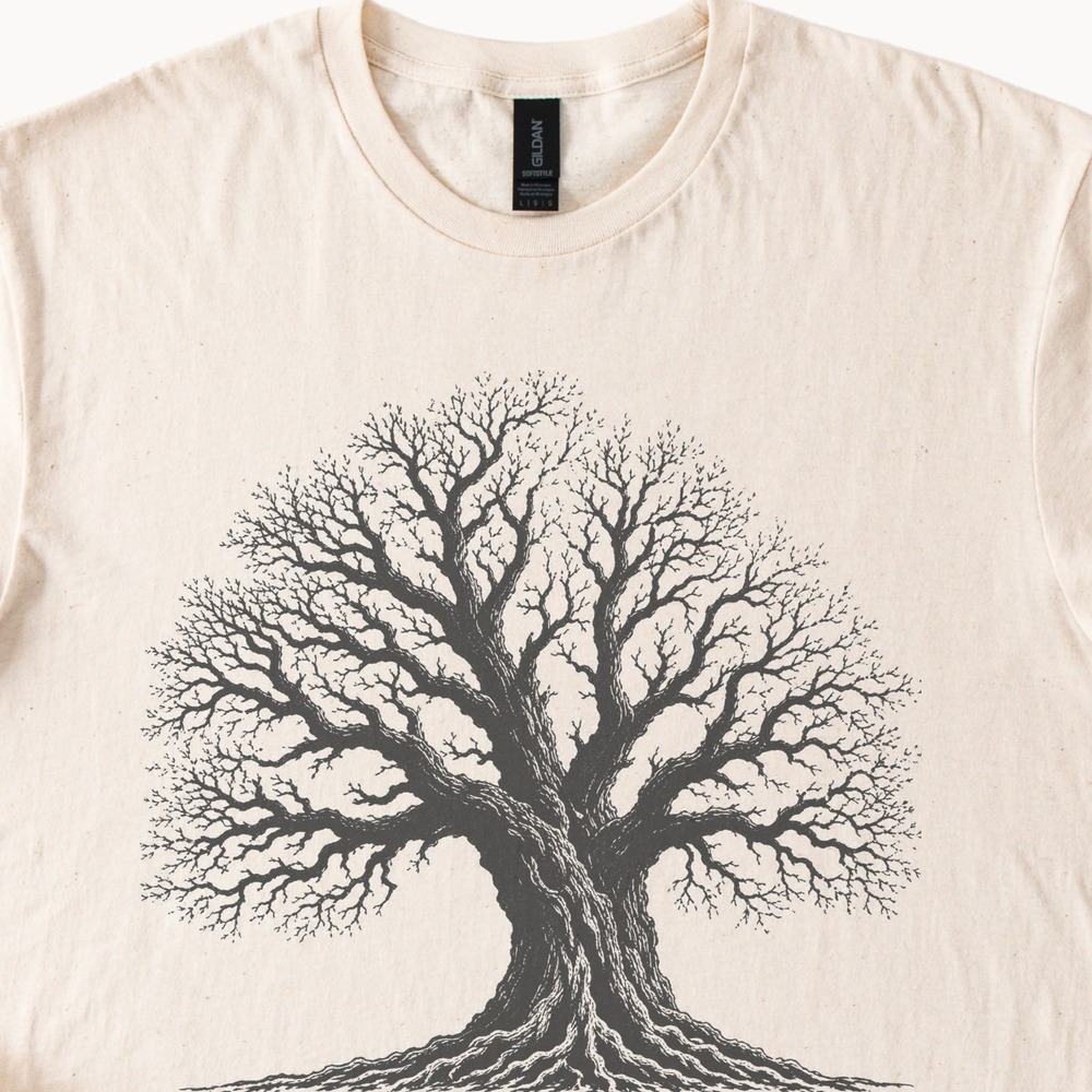 Ancient Oak Spreading Its Roots and Canopy Tee